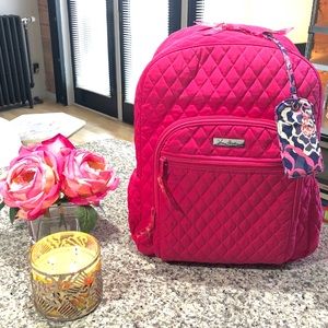 Vera Bradley hot pink backpack.
